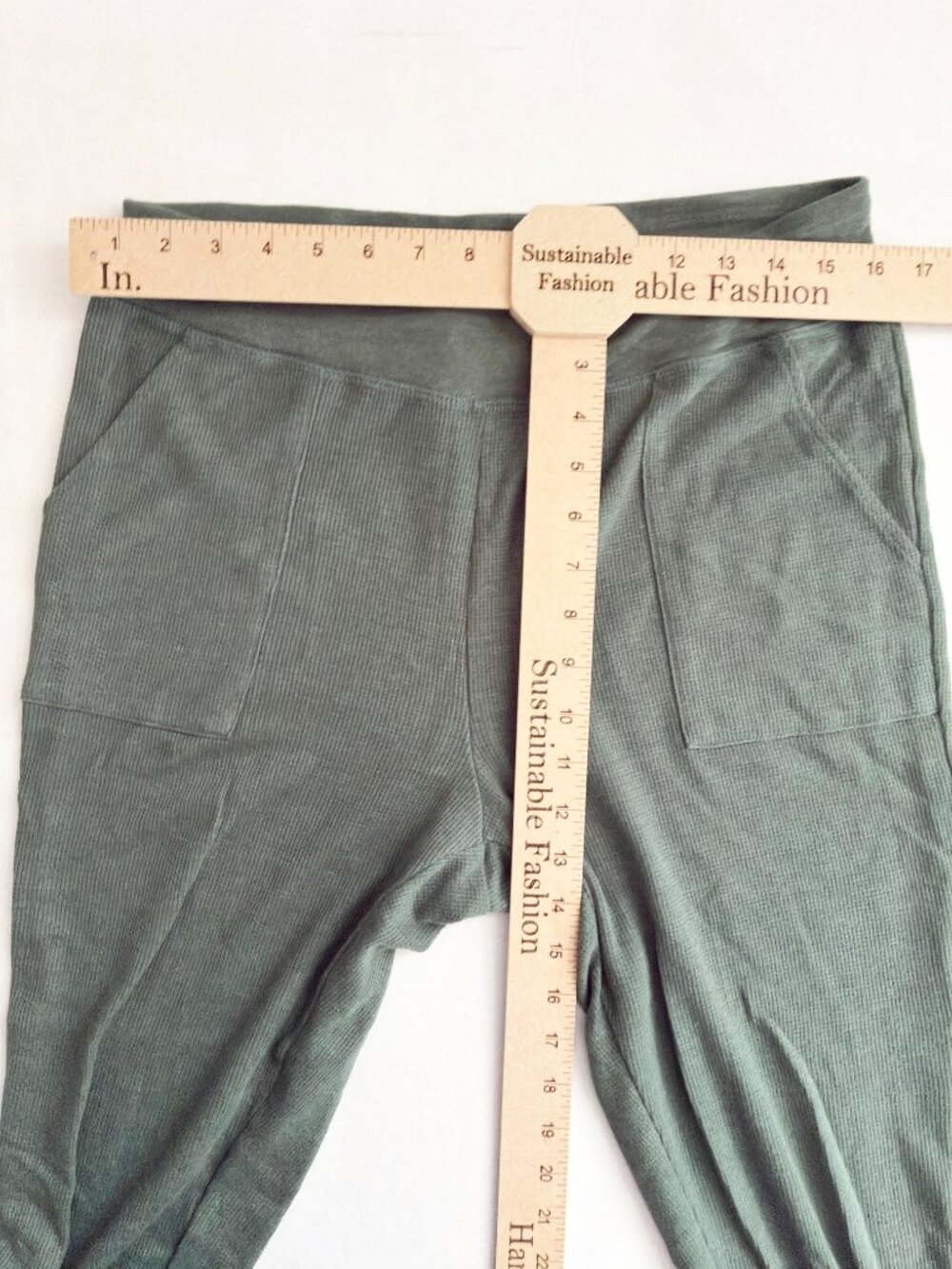 Warm Essentials by Cuddl Duds 2-Piece Lounge PJ Set - L - Grey + Green Plaid - Picture 9 of 11
